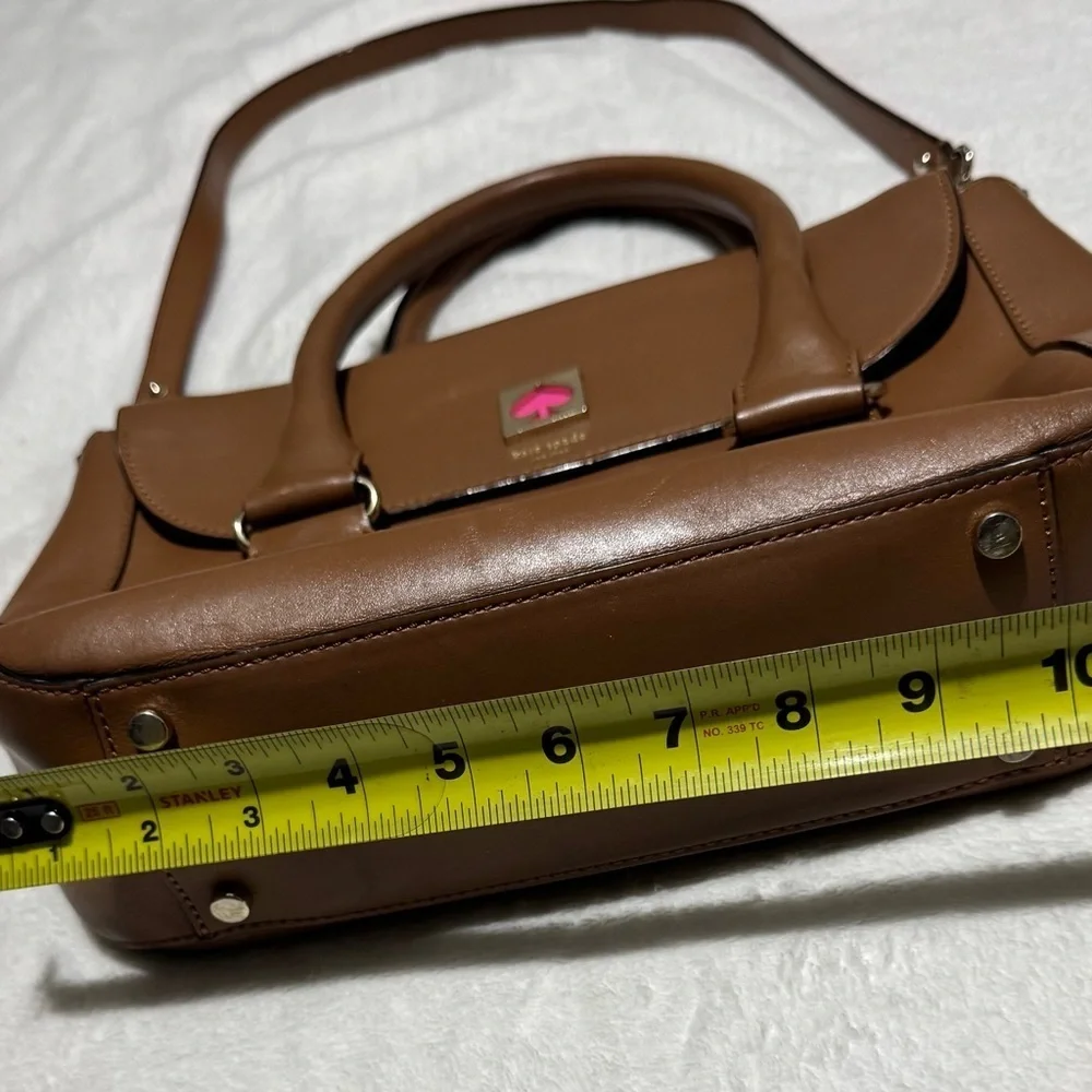 Kate Spade Tan Satchel with Pink Strap